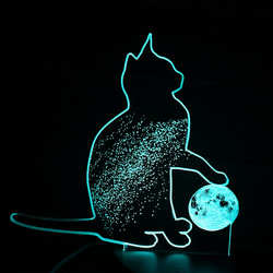 ☆猫と星空と月 光る16色 LEDルームライト リモコン フロアライト 13枚目の画像
