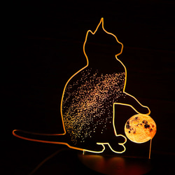 ☆猫と星空と月 光る16色 LEDルームライト リモコン フロアライト 16枚目の画像