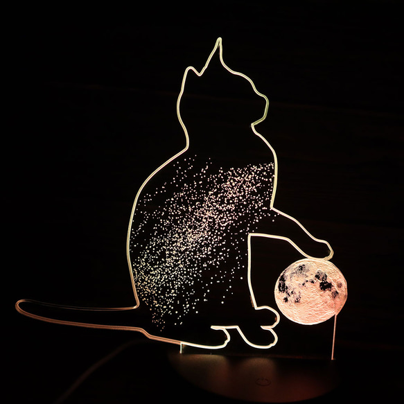 ☆猫と星空と月 光る16色 LEDルームライト リモコン フロアライト 17枚目の画像