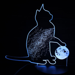 ☆猫と星空と月 光る16色 LEDルームライト リモコン フロアライト 12枚目の画像