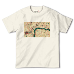 map-T ロンドン1（イギリス）地図 半袖Tシャツ 4枚目の画像