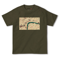 map-T ロンドン1（イギリス）地図 半袖Tシャツ 6枚目の画像