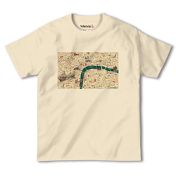 map-T ロンドン1（イギリス）地図 半袖Tシャツ 5枚目の画像