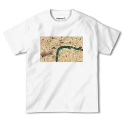 map-T ロンドン1（イギリス）地図 半袖Tシャツ 2枚目の画像