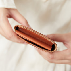 ★最小サイズの長財布 本革イタリアンレザー財布 レディース メンズ 軽量 <t729-> 6枚目の画像