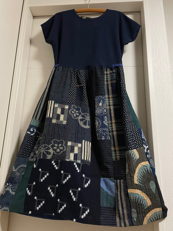 ハンドメイド 綿色々 安曇野木綿 型染め 刺し子 パッチワーク 