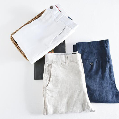 リネンパンツ 麻100％メンズ*新品 チノパン ビジネスパンツ