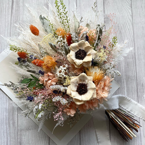 パインフラワーのブーケ 〜ジュリアオレンジ〜 ＊ウエディング