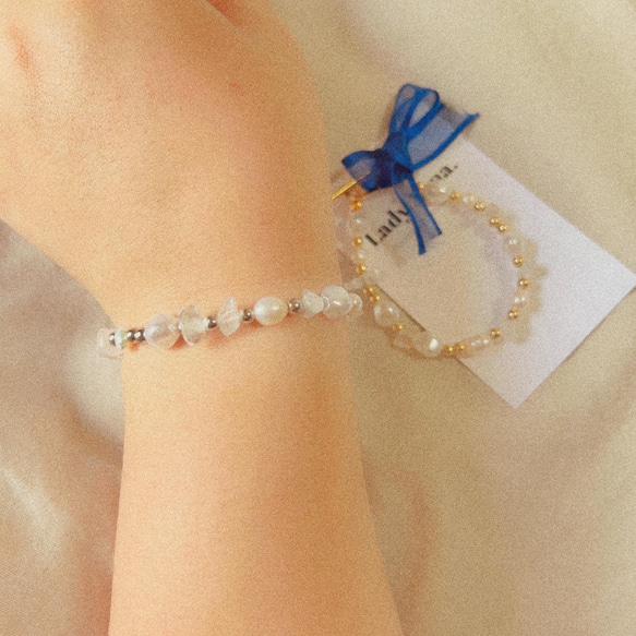 crystal × Pearl bracelet 3枚目の画像