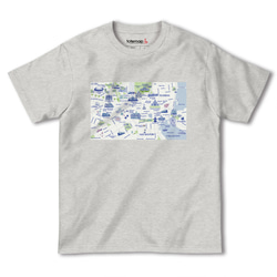 map-T ヘルシンキ（フィンランド）地図 半袖Tシャツ 3枚目の画像