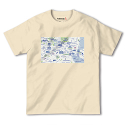 map-T ヘルシンキ（フィンランド）地図 半袖Tシャツ 6枚目の画像