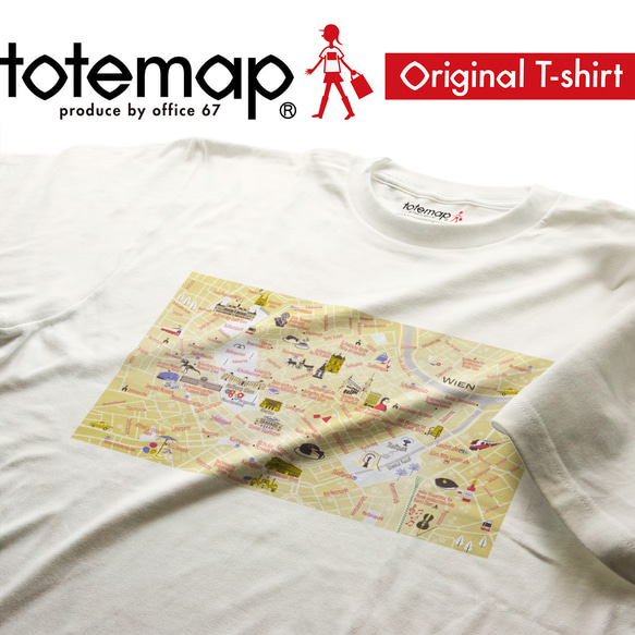map-T ウィーン1（オーストリア）地図 半袖Tシャツ 8枚目の画像