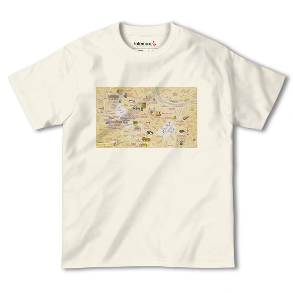 map-T ウィーン1（オーストリア）地図 半袖Tシャツ 5枚目の画像