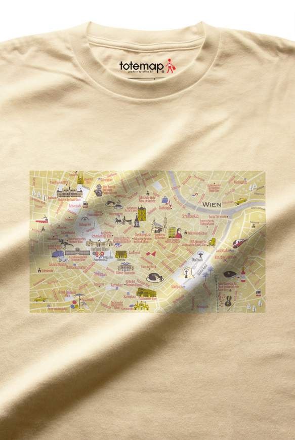 map-T ウィーン1（オーストリア）地図 半袖Tシャツ 9枚目の画像