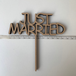 ケーキトッパー　JUST MARRIED  結婚式　Mサイズ 8枚目の画像