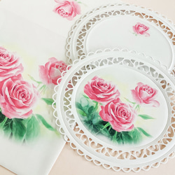 Rosesダイカットメッセージカード楕円型3枚 封筒付き メッセージカード