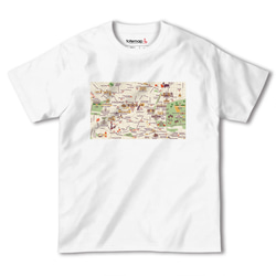 map-T マドリード（スペイン）地図 半袖Tシャツ 2枚目の画像