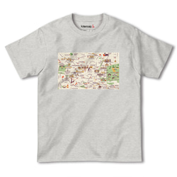 map-T マドリード（スペイン）地図 半袖Tシャツ 3枚目の画像