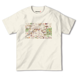 map-T マドリード（スペイン）地図 半袖Tシャツ 5枚目の画像