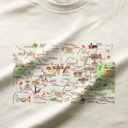 map-T マドリード（スペイン）地図 半袖Tシャツ 10枚目の画像