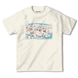 map-T コペンハーゲン（デンマーク）地図 半袖Tシャツ 5枚目の画像