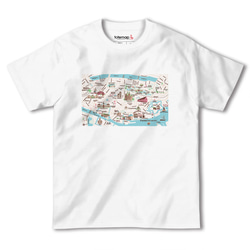 map-T コペンハーゲン（デンマーク）地図 半袖Tシャツ 2枚目の画像