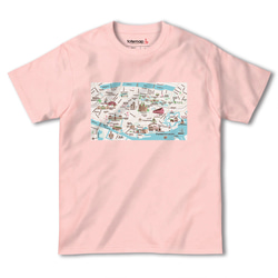 map-T コペンハーゲン（デンマーク）地図 半袖Tシャツ 7枚目の画像