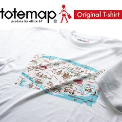 map-T コペンハーゲン（デンマーク）地図 半袖Tシャツ 9枚目の画像