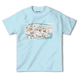 map-T コペンハーゲン（デンマーク）地図 半袖Tシャツ 8枚目の画像