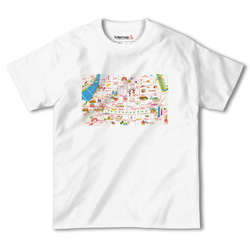 map-T 台北（台湾）地図 半袖Tシャツ 2枚目の画像