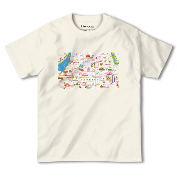 map-T 台北（台湾）地図 半袖Tシャツ 5枚目の画像