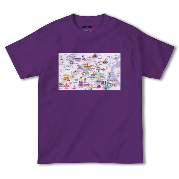 map-T シンガポール 地図 半袖Tシャツ 8枚目の画像