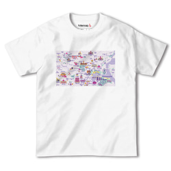 map-T シンガポール 地図 半袖Tシャツ 2枚目の画像