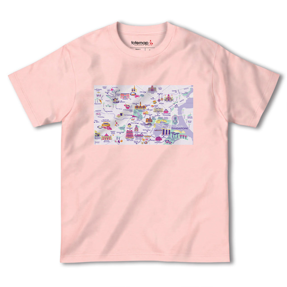 map-T シンガポール 地図 半袖Tシャツ 6枚目の画像