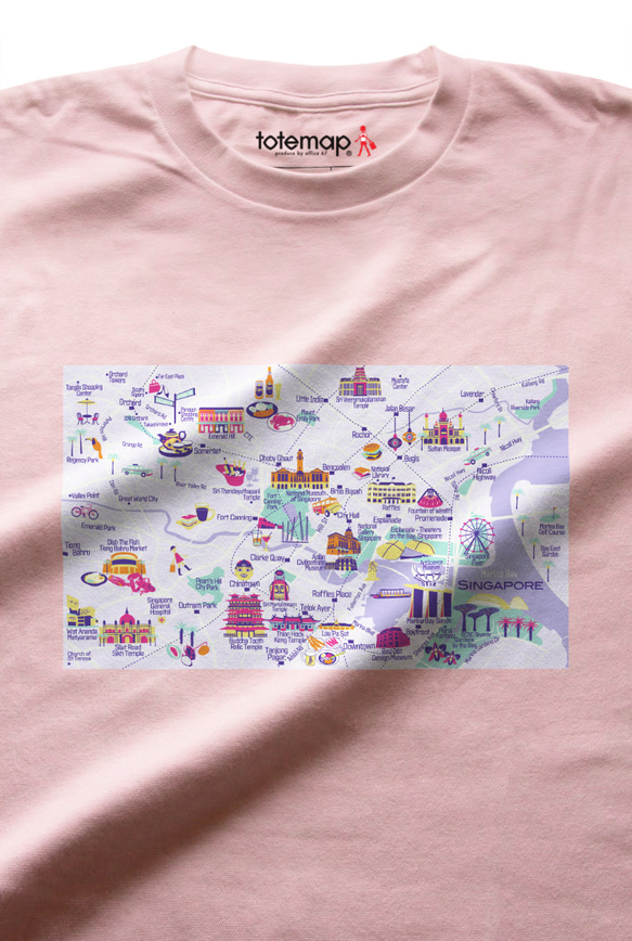 map-T シンガポール 地図 半袖Tシャツ 10枚目の画像