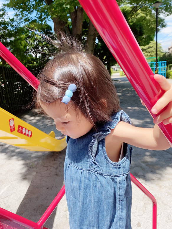 ✨ピンク色✨ベビー キッズ ヘアピン＊ヘアクリップ❤️ 2点セット 5枚目の画像