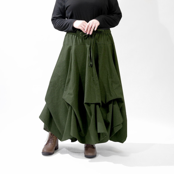 再販＊プラスサイズ＊どんなコーデにも【自由にアレンジスカート