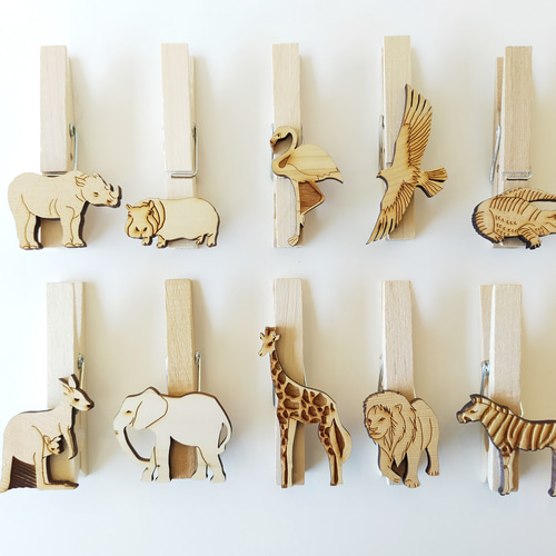 選べる全65種類！】動物クリップ5個セット その他雑貨 Kiito(きいと