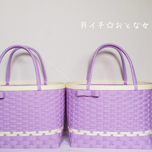クラフトバンドのカゴバッグ エコバッグ・サブバッグ 月イチ