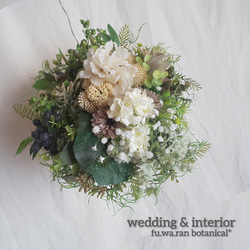 *wedding  bouquet＊ブルーベリーとグリーンのナチュラルフェイクブーケ 3枚目の画像