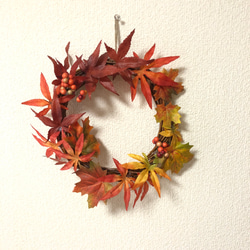 SALE】送料無料 季節先取り 店舗入れ替え 紅葉リース リース Mer bleue  