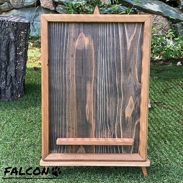 [工房FALCON] 木製掲示板イーゼルタイプ　オーク&ウォルナットカラーver. 1枚目の画像