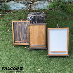 [工房FALCON] 木製掲示板イーゼルタイプ　オーク&ウォルナットカラーver. 7枚目の画像