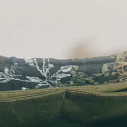 Ｓ横長　刺繍シリーズ pjc「雑木林&アザミ」バンブー　和装にも… 5枚目の画像