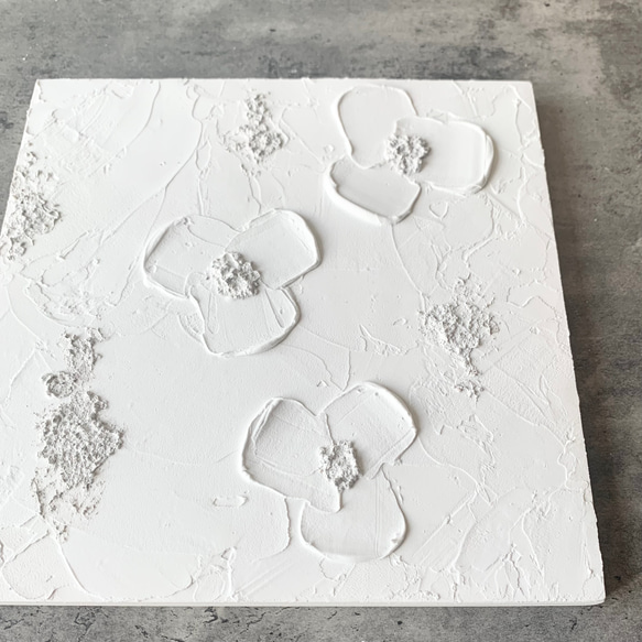 modern art  white-flower  約24×24㎝ 4枚目の画像