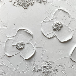 modern art  white-flower  約24×24㎝ 3枚目の画像