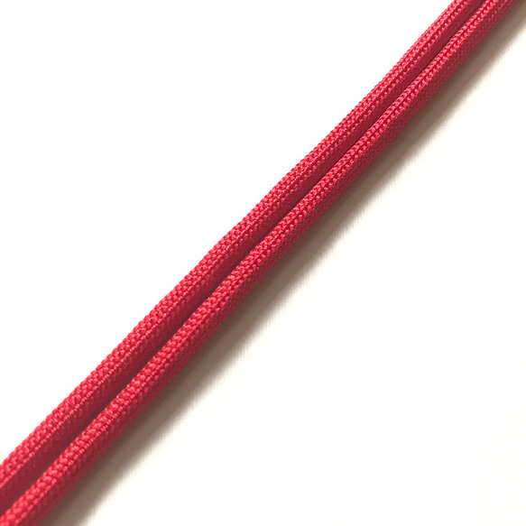 パラコード製ハンドストラップ（赤色・太さ４ｍｍ）送料込価格 4枚目の画像