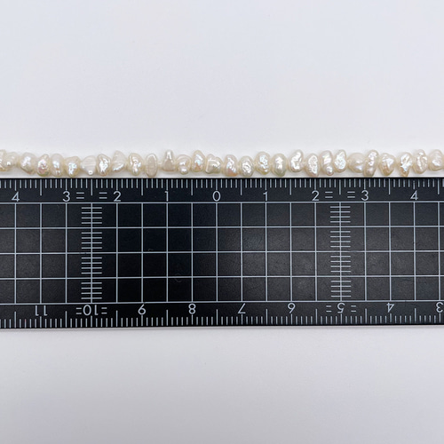 希少 無核 ケシ 連40cm 極小 淡水パール 芥子 バロック 真珠 3