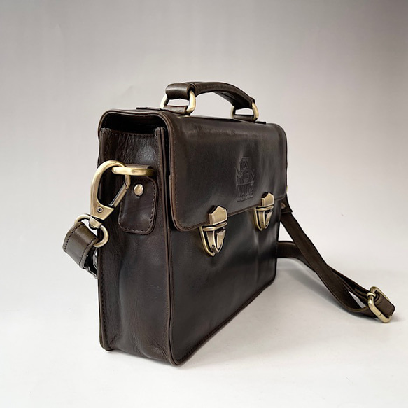 英国デザイン牛革かばんValise ミニサッチェルバッグ レーシンググリーン バリス
