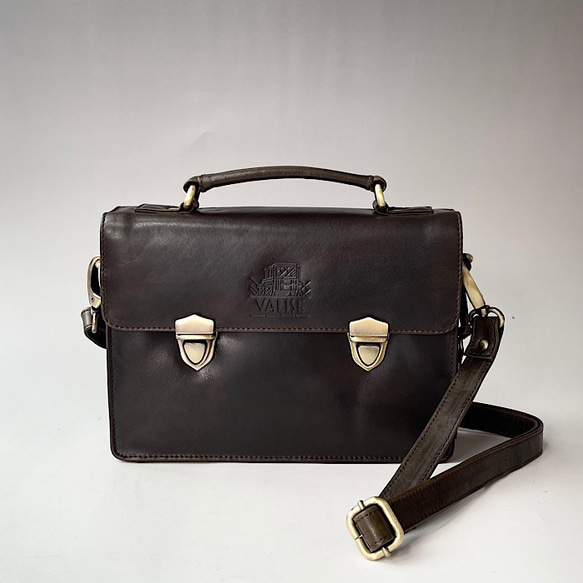 英国デザイン牛革かばんValise ミニサッチェルバッグ レーシンググリーン バリス